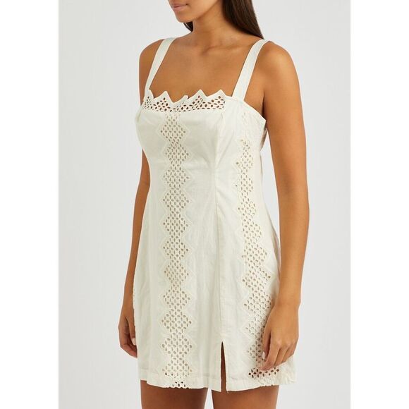 ✨FREE PEOPLE Vanda Cotton Mini Sz Medium Dress✨ - Picture 2 of 13